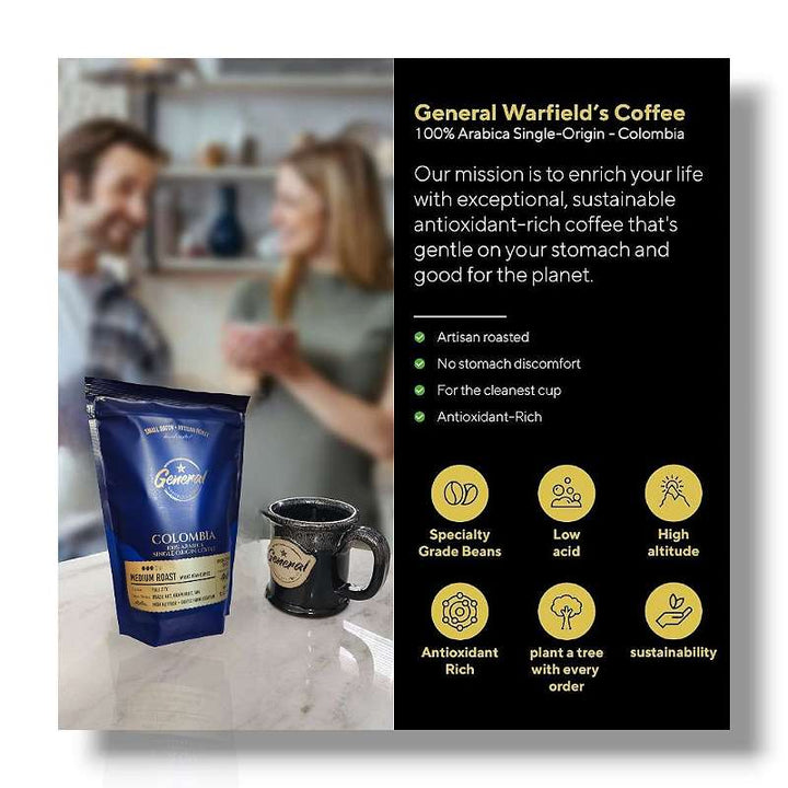 Single-Origin Colombia Whole Bean Highlights.