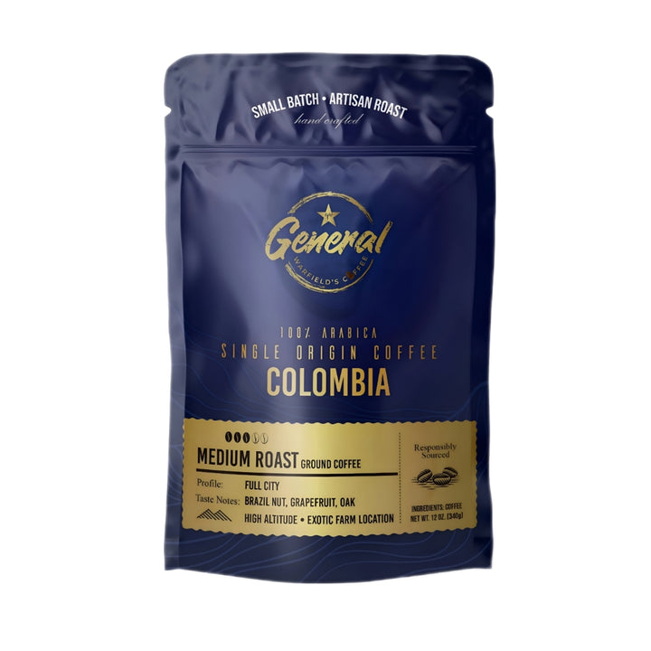 Front view of 100% Arabica Single Origin Coffee - Colombia