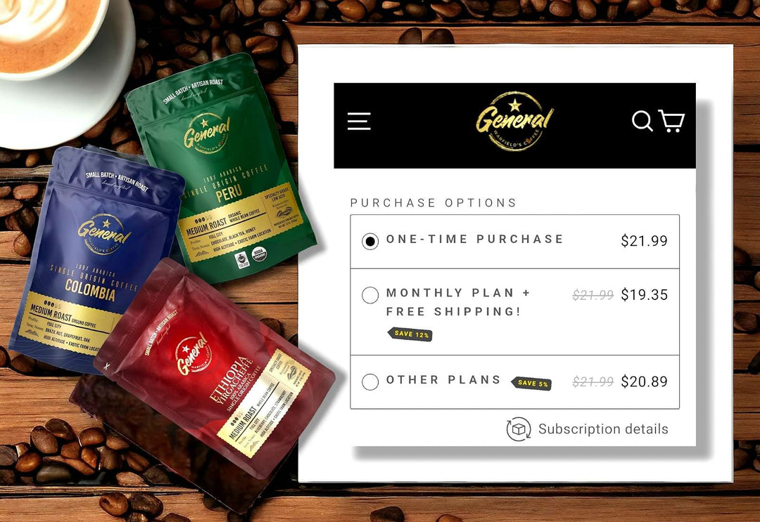 General Warfield’s coffee subscriptions 