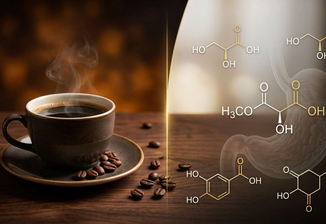 Science-based guide to low acid coffee for sensitive stomachs — coffee chemistry and organic acid research — General Warfield's Coffee®