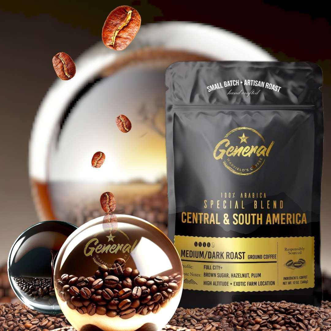 General Warfield’s Coffee Central & South America coffee blend - 12oz