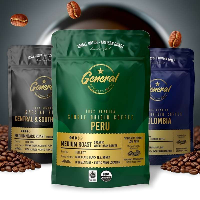 Our entire coffee collection image showing all coffee roasts