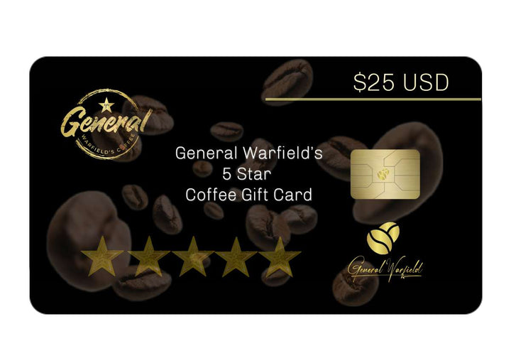 General Warfield's Coffee $25 gift card