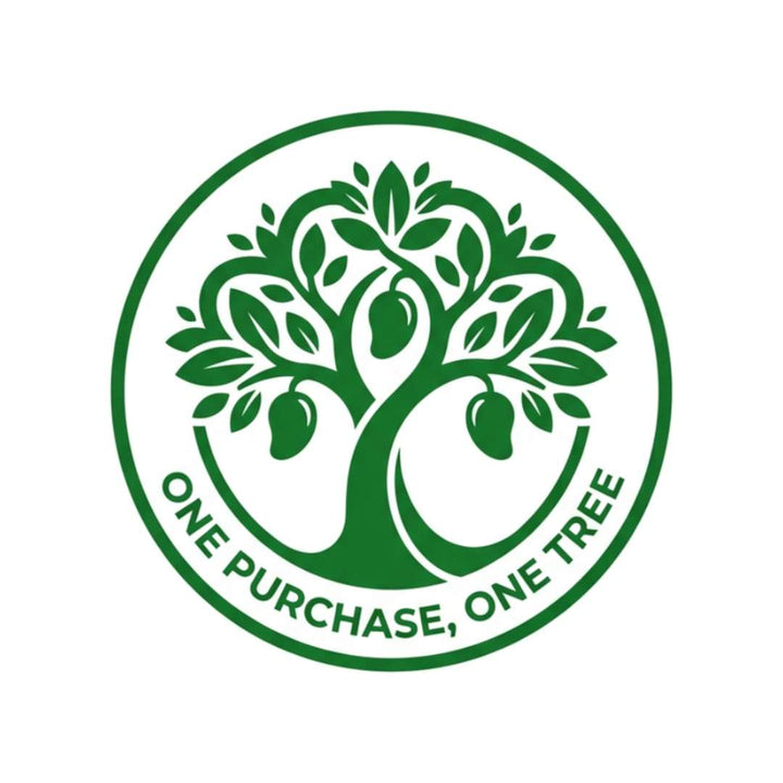 Green logo with tree design and 'One Purchase, One Tree' text on a white background