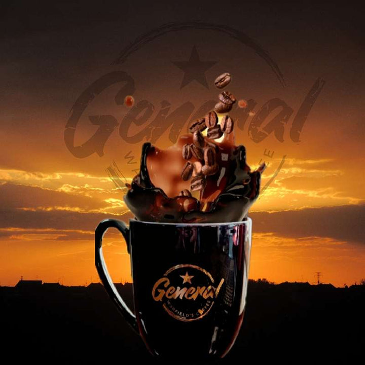 General Warfield's Coffee cup in black lifestyle image